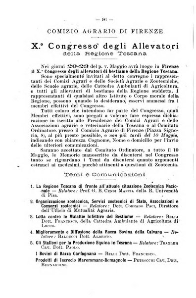 L'agricoltura toscana organo ufficiale per le principali istituzioni agrarie delle provincie di Firenze e di Arezzo