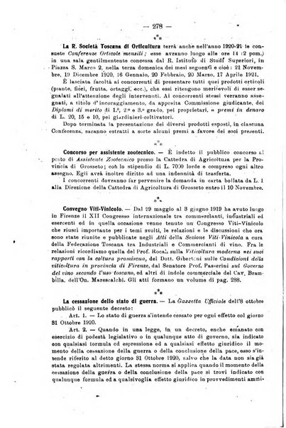 L'agricoltura toscana organo ufficiale per le principali istituzioni agrarie delle provincie di Firenze e di Arezzo