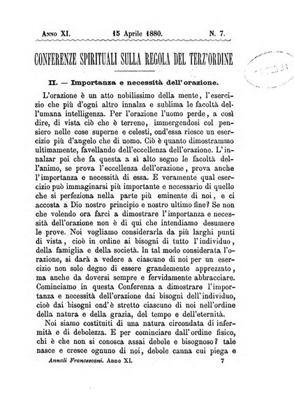 Annali francescani periodico religioso dedicato agli iscritti del Terz'ordine