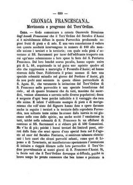 Annali francescani periodico religioso dedicato agli iscritti del Terz'ordine