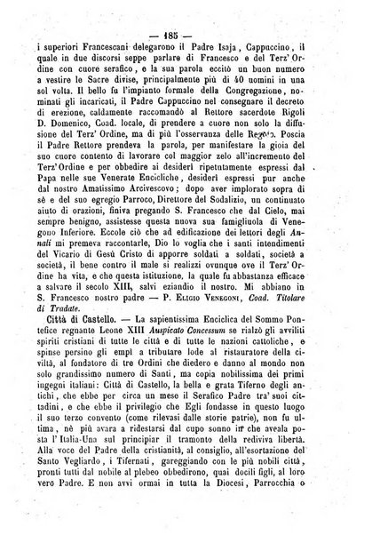 Annali francescani periodico religioso dedicato agli iscritti del Terz'ordine