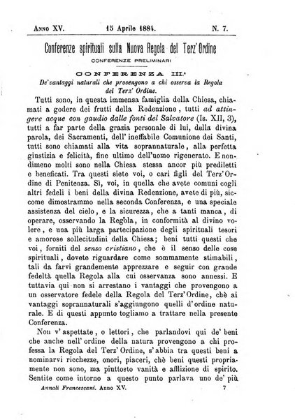 Annali francescani periodico religioso dedicato agli iscritti del Terz'ordine