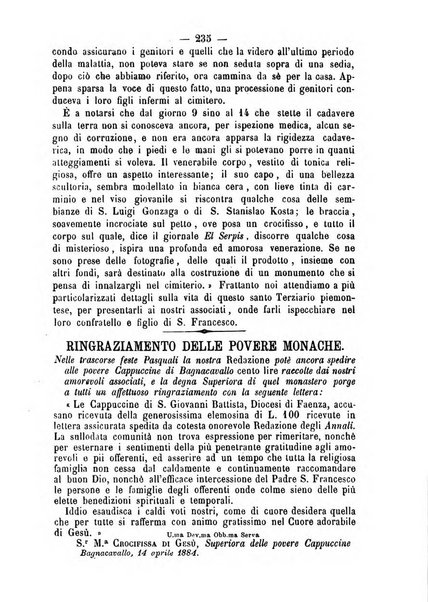 Annali francescani periodico religioso dedicato agli iscritti del Terz'ordine