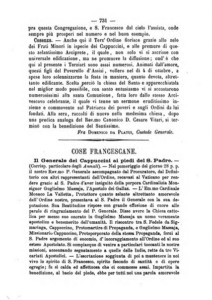 Annali francescani periodico religioso dedicato agli iscritti del Terz'ordine