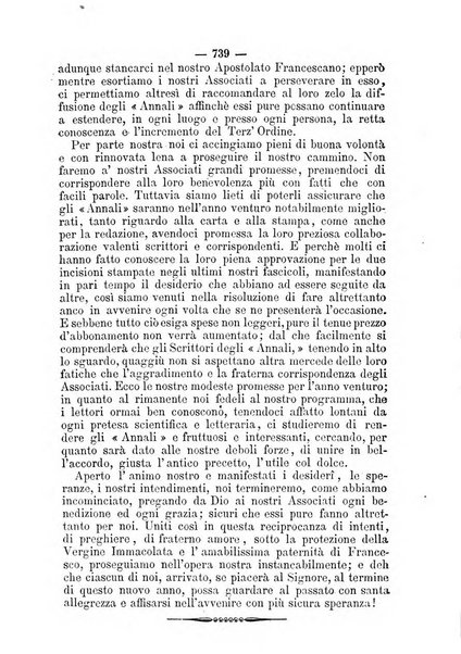 Annali francescani periodico religioso dedicato agli iscritti del Terz'ordine