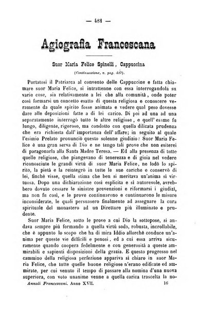 Annali francescani periodico religioso dedicato agli iscritti del Terz'ordine