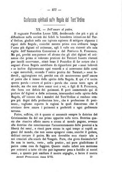 Annali francescani periodico religioso dedicato agli iscritti del Terz'ordine