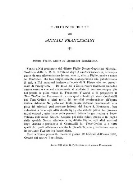 Annali francescani periodico religioso dedicato agli iscritti del Terz'ordine