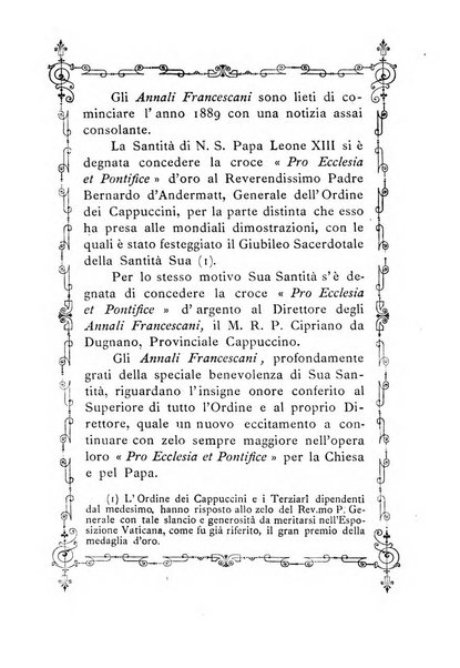 Annali francescani periodico religioso dedicato agli iscritti del Terz'ordine