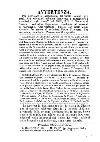 Annali francescani periodico religioso dedicato agli iscritti del Terz'ordine