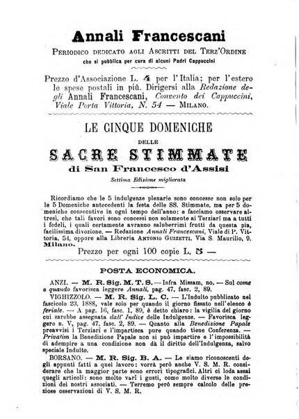 Annali francescani periodico religioso dedicato agli iscritti del Terz'ordine