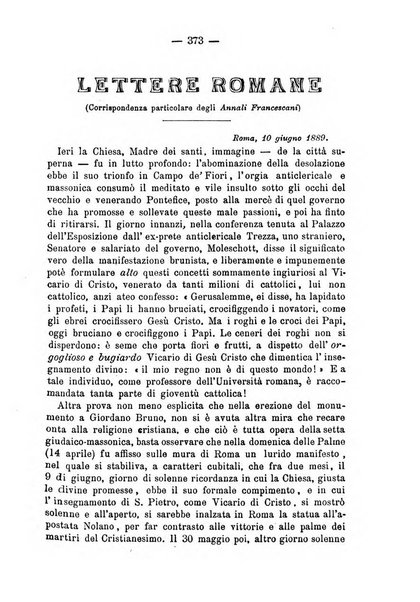 Annali francescani periodico religioso dedicato agli iscritti del Terz'ordine