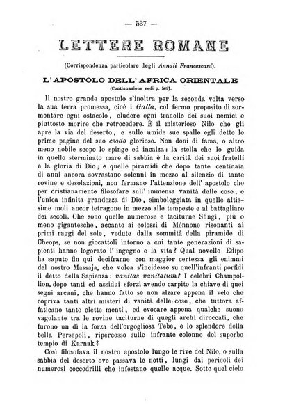 Annali francescani periodico religioso dedicato agli iscritti del Terz'ordine