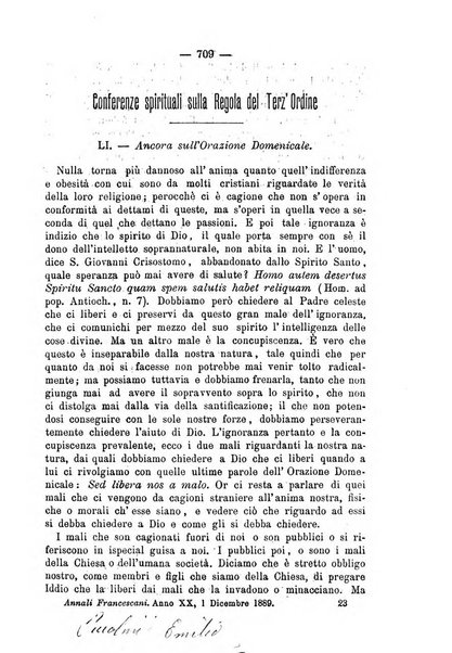 Annali francescani periodico religioso dedicato agli iscritti del Terz'ordine