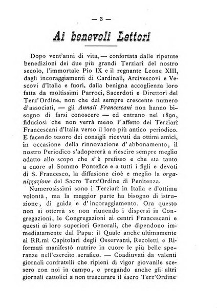 Annali francescani periodico religioso dedicato agli iscritti del Terz'ordine