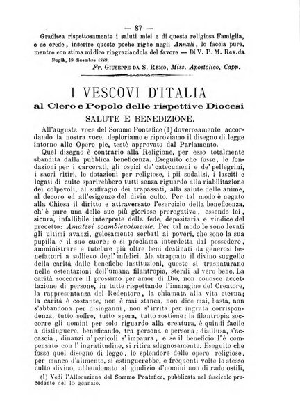 Annali francescani periodico religioso dedicato agli iscritti del Terz'ordine