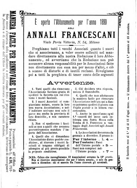 Annali francescani periodico religioso dedicato agli iscritti del Terz'ordine