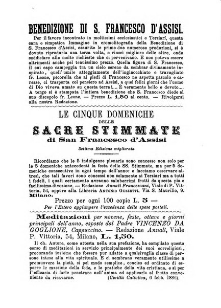 Annali francescani periodico religioso dedicato agli iscritti del Terz'ordine