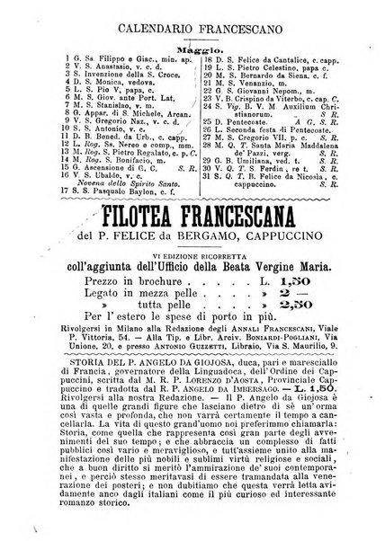 Annali francescani periodico religioso dedicato agli iscritti del Terz'ordine