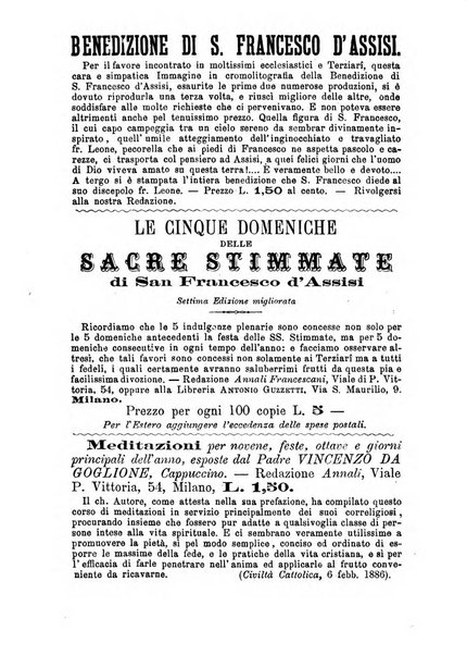 Annali francescani periodico religioso dedicato agli iscritti del Terz'ordine