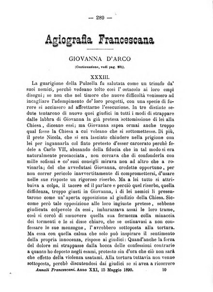 Annali francescani periodico religioso dedicato agli iscritti del Terz'ordine