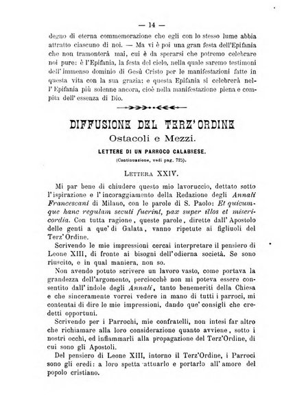 Annali francescani periodico religioso dedicato agli iscritti del Terz'ordine