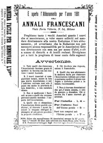 Annali francescani periodico religioso dedicato agli iscritti del Terz'ordine