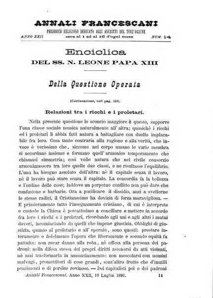 Annali francescani periodico religioso dedicato agli iscritti del Terz'ordine