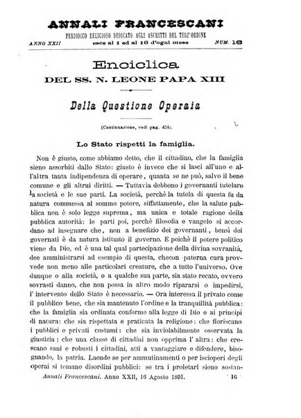 Annali francescani periodico religioso dedicato agli iscritti del Terz'ordine