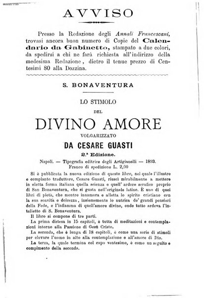 Annali francescani periodico religioso dedicato agli iscritti del Terz'ordine