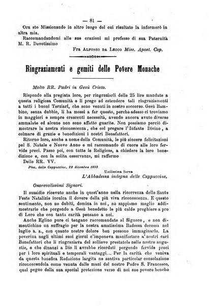 Annali francescani periodico religioso dedicato agli iscritti del Terz'ordine