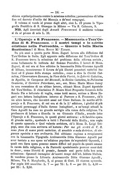 Annali francescani periodico religioso dedicato agli iscritti del Terz'ordine