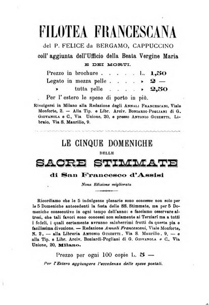 Annali francescani periodico religioso dedicato agli iscritti del Terz'ordine