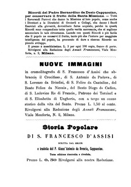 Annali francescani periodico religioso dedicato agli iscritti del Terz'ordine