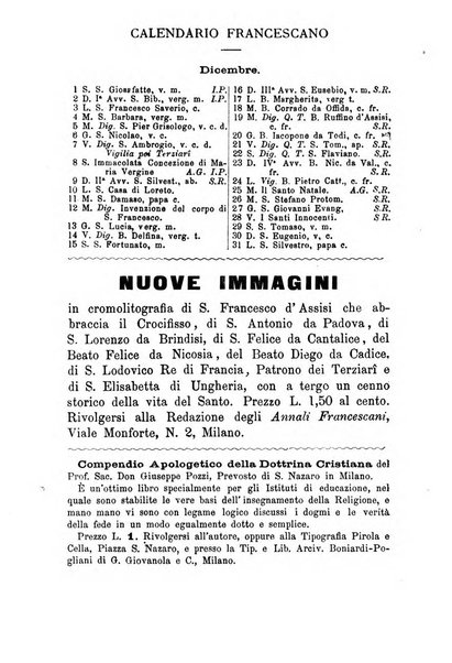 Annali francescani periodico religioso dedicato agli iscritti del Terz'ordine