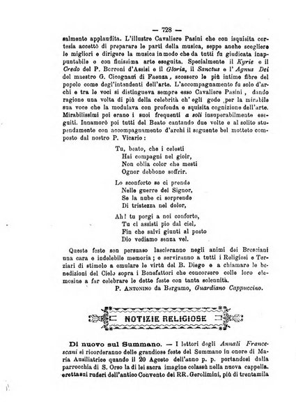 Annali francescani periodico religioso dedicato agli iscritti del Terz'ordine