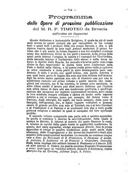 Annali francescani periodico religioso dedicato agli iscritti del Terz'ordine