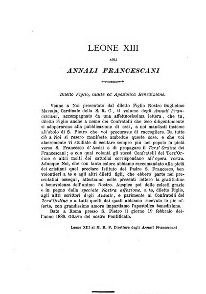 Annali francescani periodico religioso dedicato agli iscritti del Terz'ordine