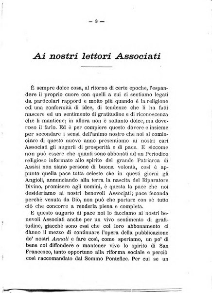 Annali francescani periodico religioso dedicato agli iscritti del Terz'ordine