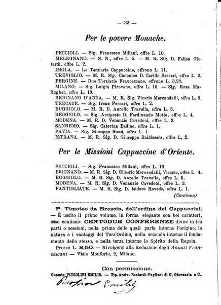 Annali francescani periodico religioso dedicato agli iscritti del Terz'ordine