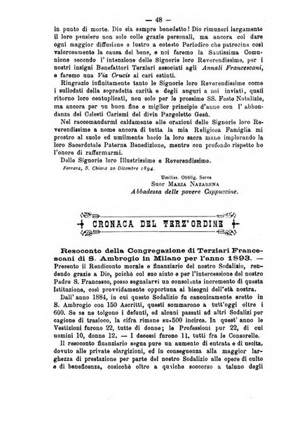 Annali francescani periodico religioso dedicato agli iscritti del Terz'ordine