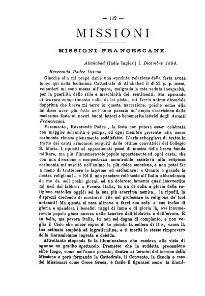 Annali francescani periodico religioso dedicato agli iscritti del Terz'ordine