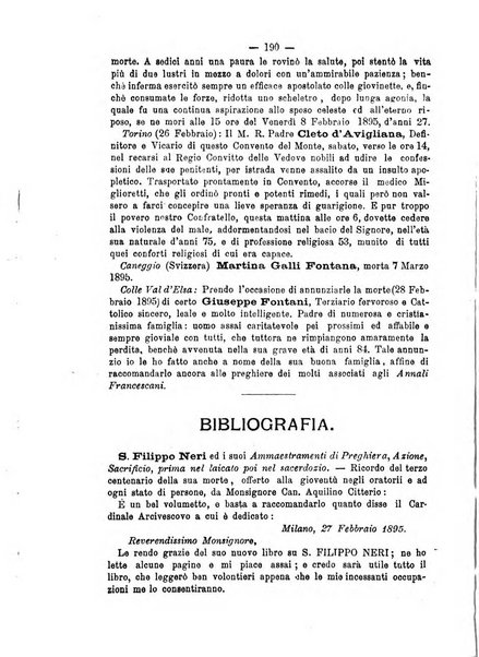 Annali francescani periodico religioso dedicato agli iscritti del Terz'ordine