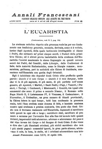 Annali francescani periodico religioso dedicato agli iscritti del Terz'ordine