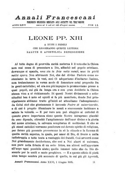 Annali francescani periodico religioso dedicato agli iscritti del Terz'ordine