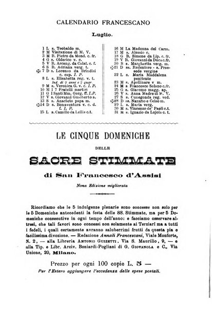 Annali francescani periodico religioso dedicato agli iscritti del Terz'ordine