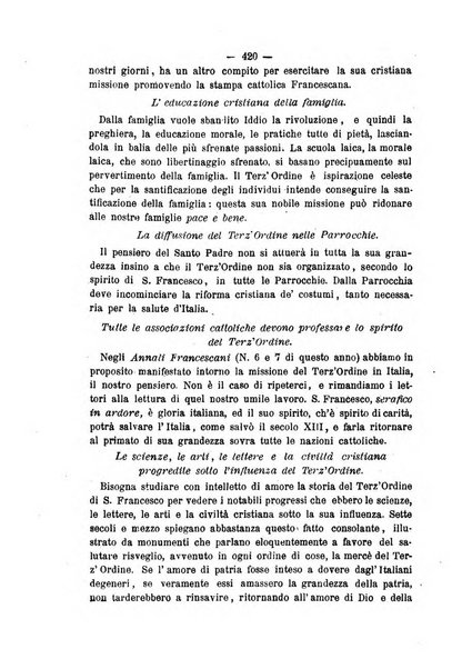 Annali francescani periodico religioso dedicato agli iscritti del Terz'ordine