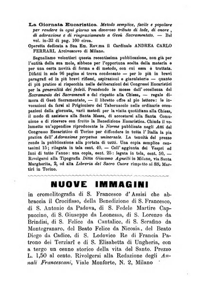 Annali francescani periodico religioso dedicato agli iscritti del Terz'ordine