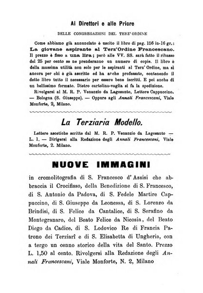 Annali francescani periodico religioso dedicato agli iscritti del Terz'ordine