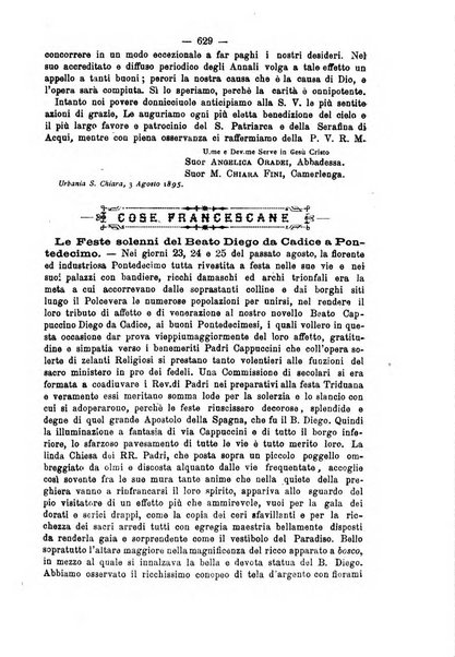 Annali francescani periodico religioso dedicato agli iscritti del Terz'ordine